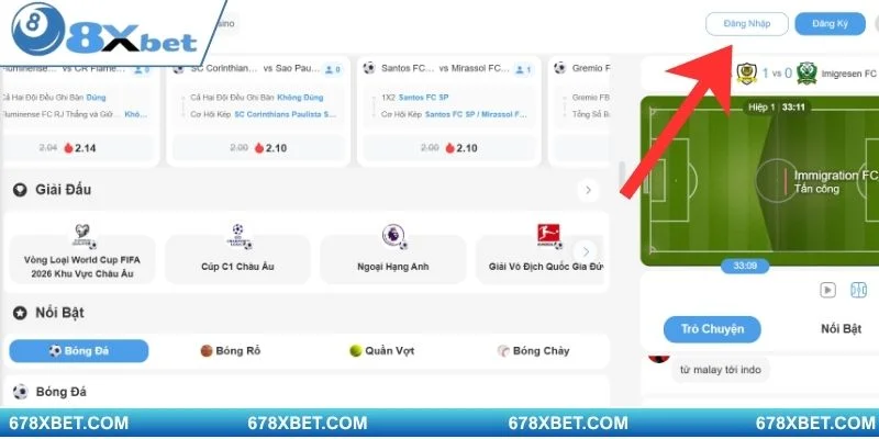 Các nguyên nhân thường gặp khiến quá trình đăng nhập 8xbet thất bại 