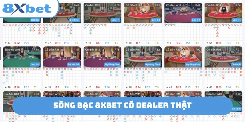 Các game bàn phổ biến trong sảnh casino trực tuyến 8xbet